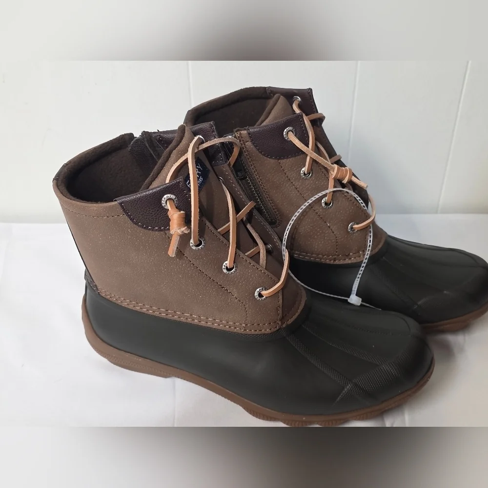 Sperry Syren Golf Two Tone Waterproof Duck Boots Womens Size 7.5 New